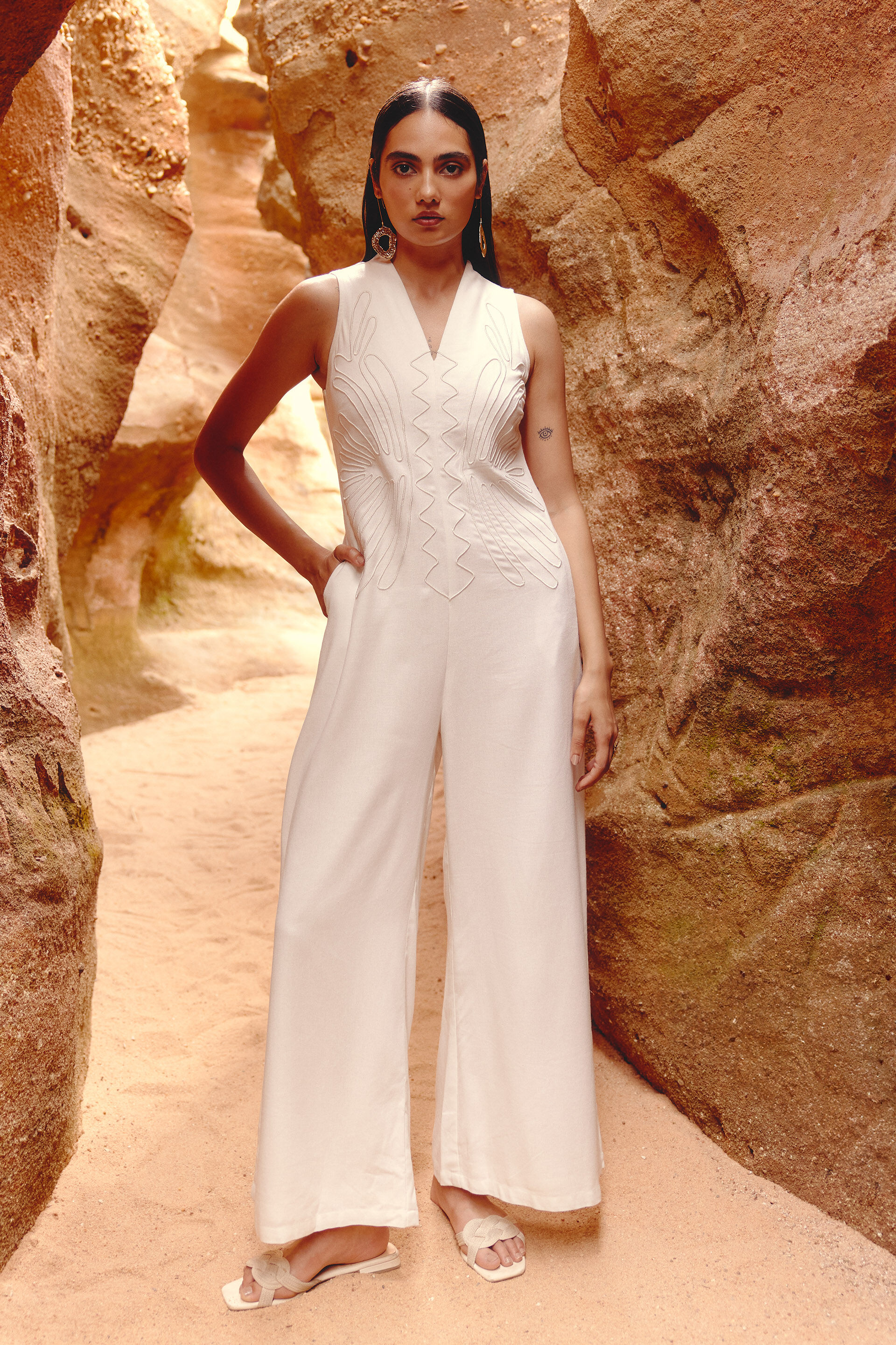 Alon Jumpsuit, Off White, image 1